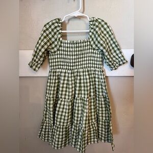 Crown & Ivy Green Gingham Kids Dress